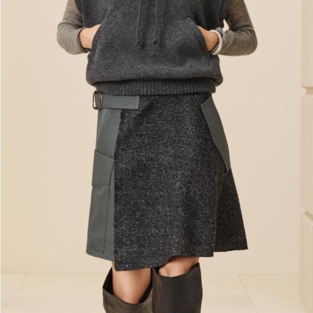 Zara limited edition Black Asymmetrical A-Line Mini Skirt